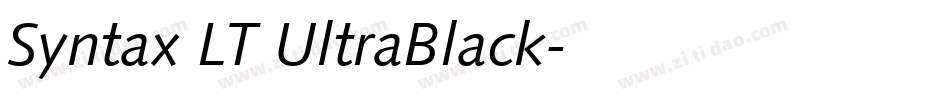 Syntax LT UltraBlack字体转换